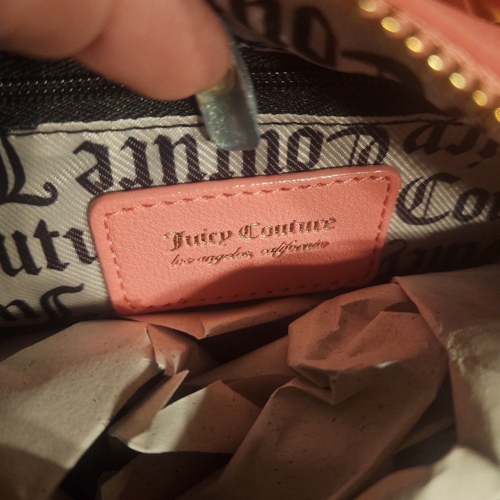 Juicy Couture Pink Embossed Satchel with Gold Hardware - Picture 5 of 9